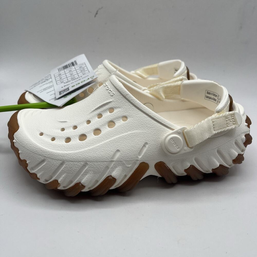 Crocs Echo Gum RO Clog Chalk White Size Kids C13 New